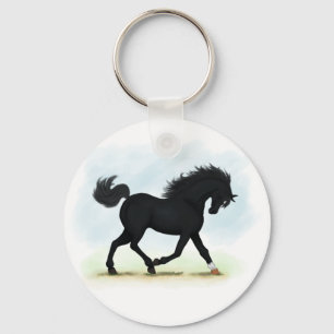 Chaveiro Cavalo Negro com Estrela e Meia (Beleza Negra)