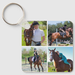 Chaveiro Cavalo Personalizado 5 Fotos Colagem Equestre