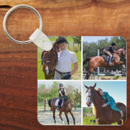 Chaveiro Cavalo Personalizado 5 Fotos Colagem Equestre