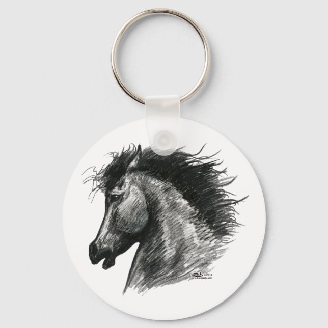 Chaveiro Cavalo Selvagem Ardente (Frente)