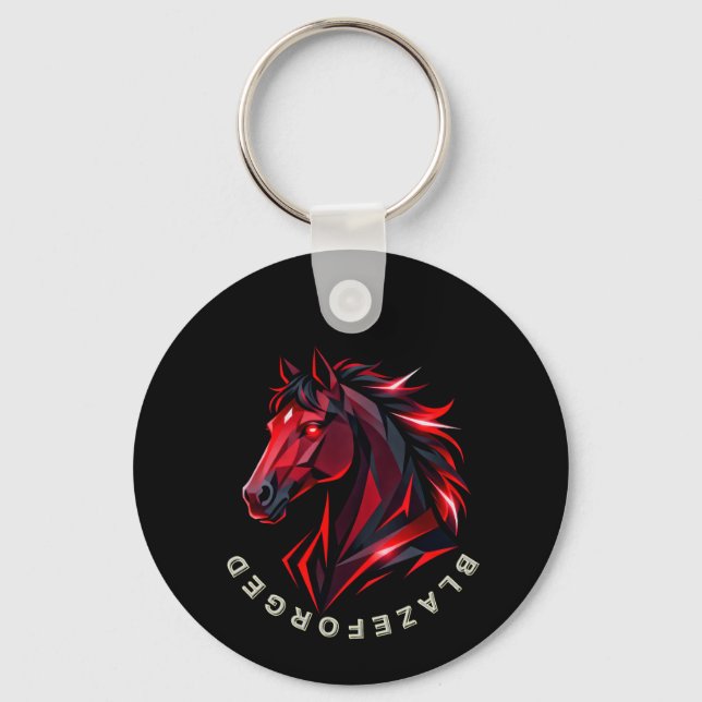 Chaveiro Cavalo Vermelho BlazeForge (Frente)