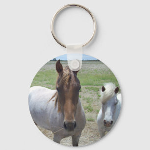 Chaveiro Cavalos Castanhos E Brancos,