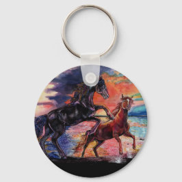 Chaveiro Cavalos de Aquarelas do Céu Sem Fim