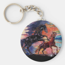 Chaveiro Cavalos de Aquarelas do Céu Sem Fim