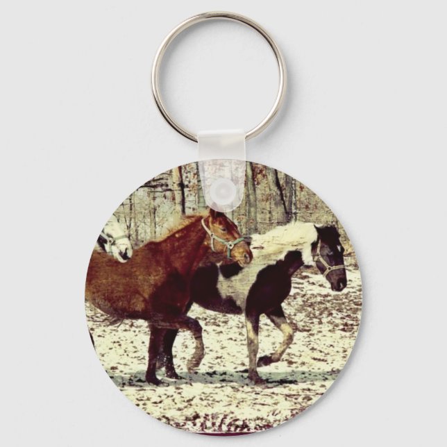 Chaveiro Cavalos de inverno (Frente)