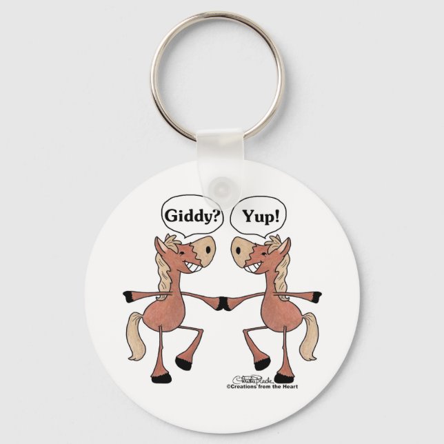Chaveiro Cavalos Giddy Up (Frente)