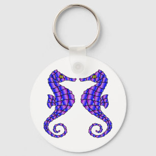 Chaveiro Cavalos marinhos do branco 2