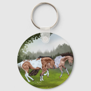 Chaveiro Cavalos Pintados Tobiano Buckskin