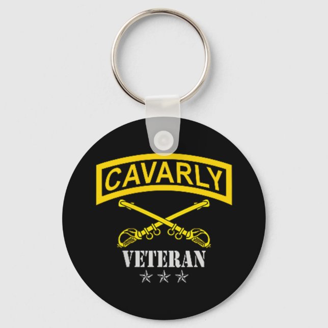 Chaveiro Cavalry Veteran Patriotic Flag Veterans Day (Frente)