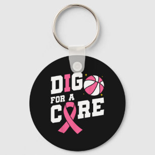 Chaveiro Cavar Por Uma Cura Sketll Laço Rosa Câncer de Mama