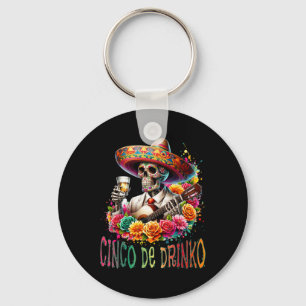 Chaveiro Caveira Cinco De Drinko Engraçado Cinco De Maio Ho