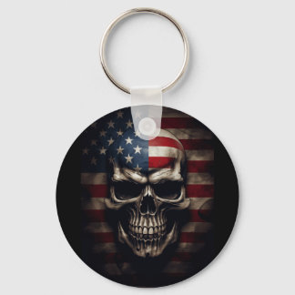 Chaveiro Caveira da Bandeira Americana