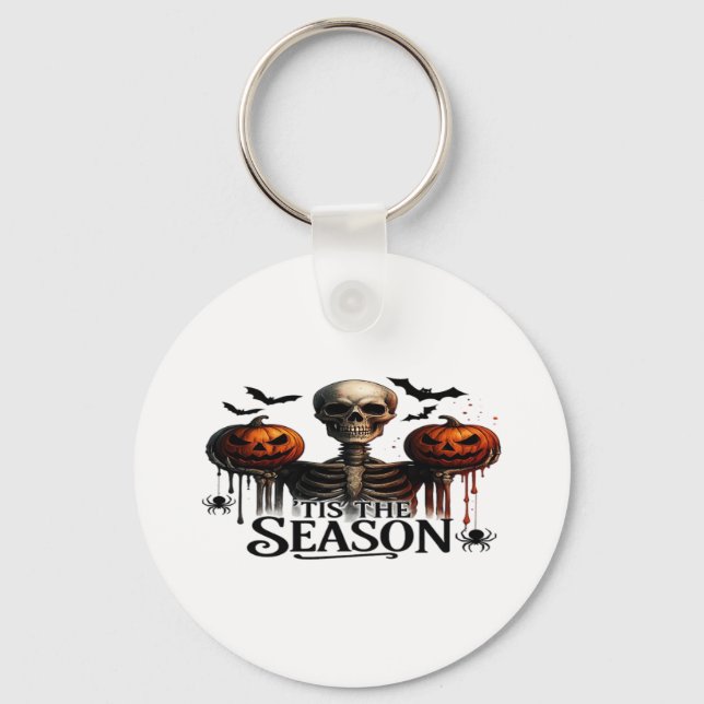 Chaveiro Caveira de Esqueleto de Halloween (Frente)