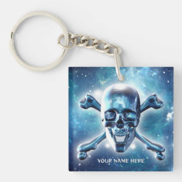 Chaveiro Caveira espacial. Personalizado
