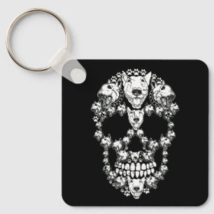 Chaveiro Caveira Touro Terrier Skeleton Halloween Costume S