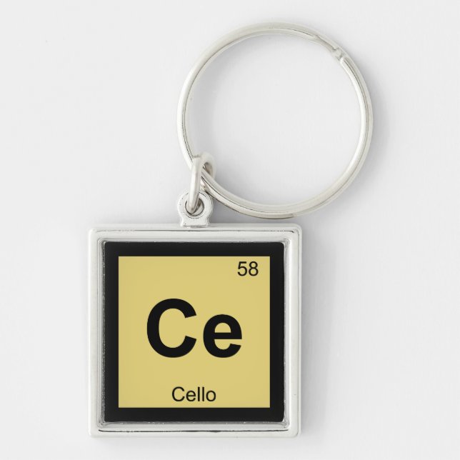 Chaveiro Ce - Cello Music Chemistry Símbolo de Mesa Periódi (Frente)
