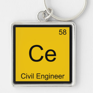 Chaveiro Ce - Engenheiro Civil Símbolo do Elemento Químico 
