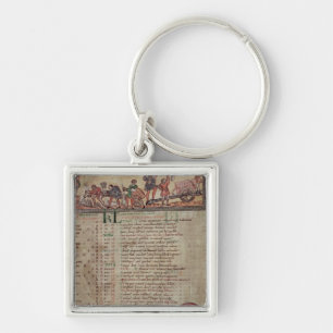 Chaveiro Ceifa e ploughing, de um calendário