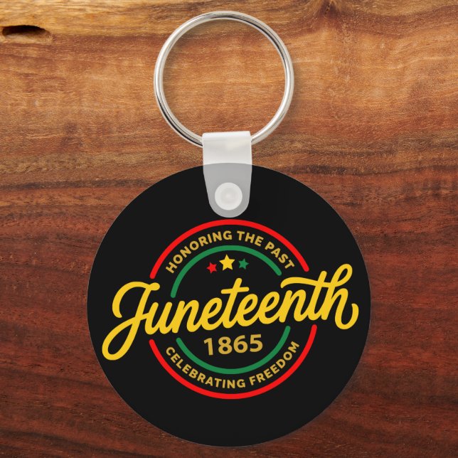 Chaveiro Celebração da Liberdade da História Negra de Junet (Frente)