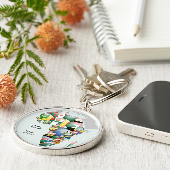 Chaveiro Celebração de África em Flags Design (Lateral)