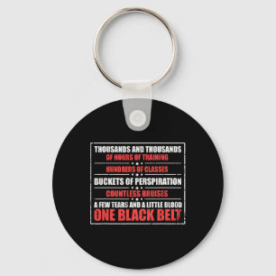 Chaveiro Celebração de Cinturão Preto Inspirador Karatê Art