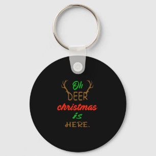 Chaveiro Celebração de Natal Oh Deer Design de Feriado
