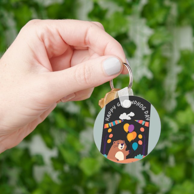 Chaveiro Celebração do Dia da Marmota: Sombra ou Sombra? (Mão)