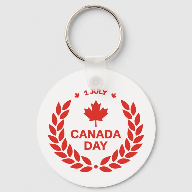 Chaveiro Celebração do Dia do Canadá – Festa Canadense de 1 (Frente)