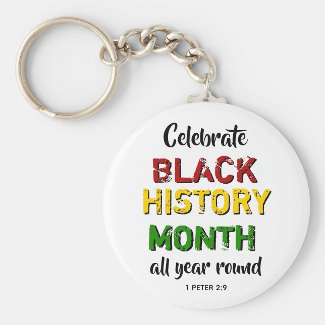 Chaveiro Celebrar o Mês da História Negra (Frente)