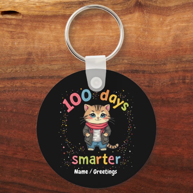 Chaveiro Celebrate Being "100 Days Smarter"  Customizable (Frente)