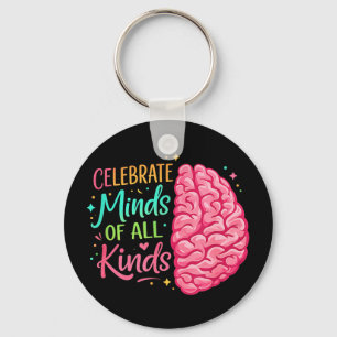 Chaveiro Celebre mentes de todos os tipos conscientização s