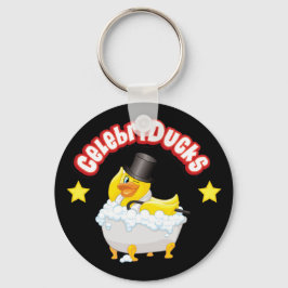 Chaveiro CelebriDucks Cadeia de Chaves de Borracha