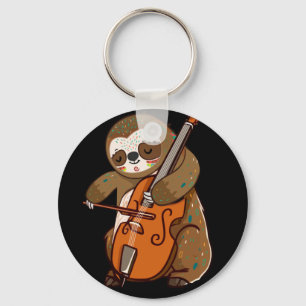 Chaveiro Cellist Sloth Cello Player Orchestra Music Animal
