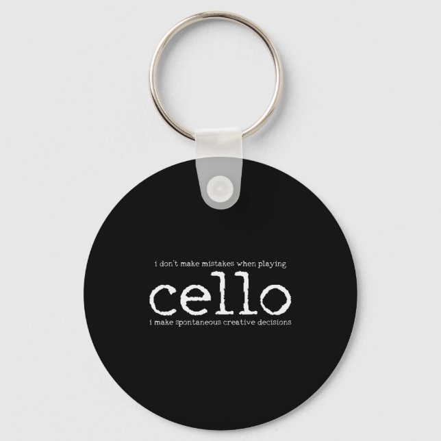 Chaveiro Cello Player Cellist Funny Gift  (Frente)