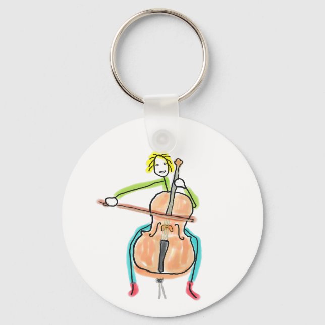 Chaveiro Cello Playing Stickman (Frente)