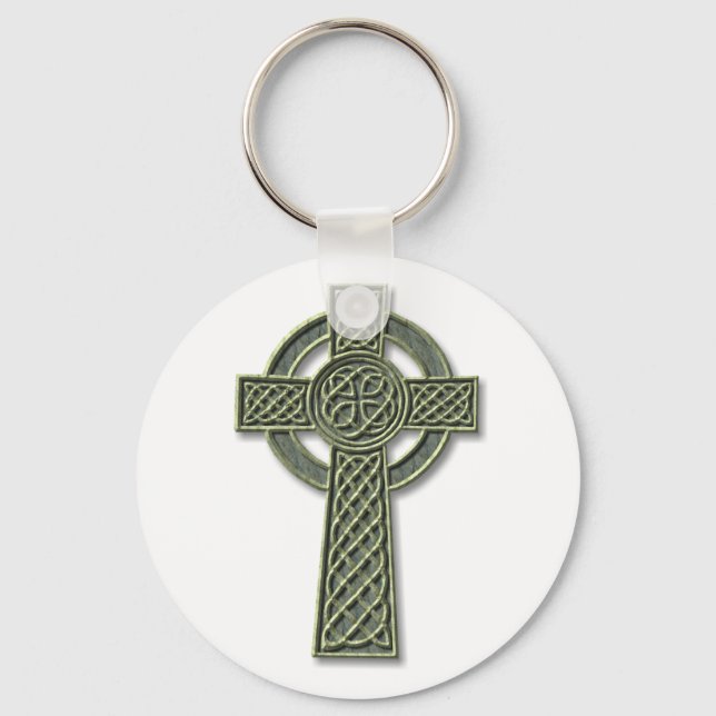 Chaveiro Celtic Cross - Green Stone (Frente)