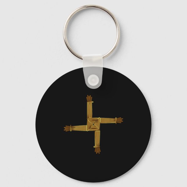 Chaveiro Celtic Symbols Brigid's Cross Celtic Knot Irish Sy (Frente)