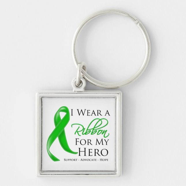 Chaveiro Célula Cerebral Eu Visto uma Fita para o Meu Herói (Frente)