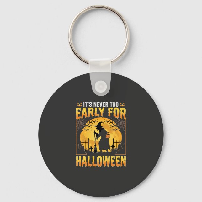 Chaveiro Cemitério de Bruxas de Halloween Antigo Design Vin (Frente)