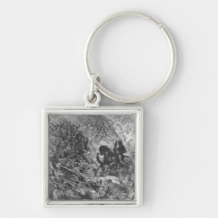 Chaveiro Cena de batalha, ilustração 'de Orlando Furioso