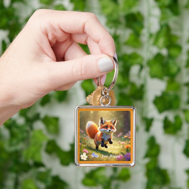 Chaveiro "Cena de Brincar com a Vida Selvagem" (Mão)