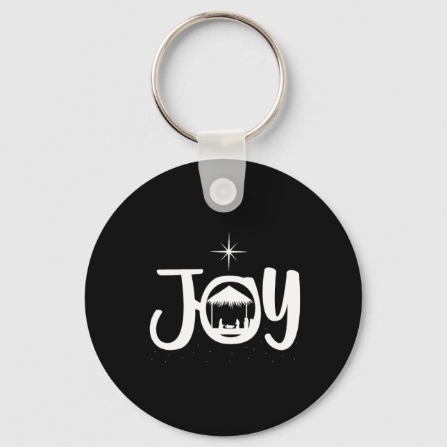 Chaveiro Cena de Natal Jesus Alegria Roupas de Natal Fixes  (Frente)