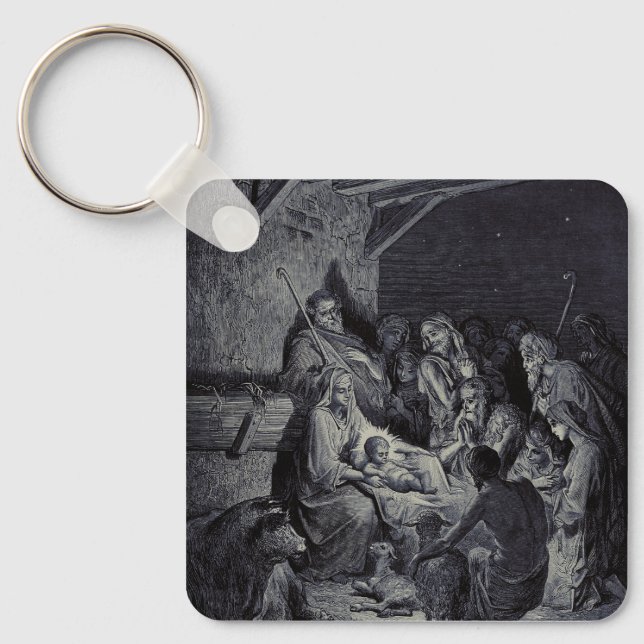 Chaveiro Cena de natividade bíblica (Frente)