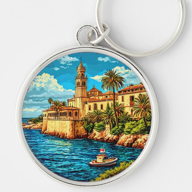 Chaveiro Cena histórica da costa mediterrânea (Frente)