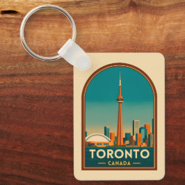 Chaveiro Cenário Retro Vintage Viagem Toronto Canadá Skylin