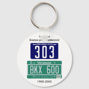 Chaveiro Centennial da matrícula de Vermont