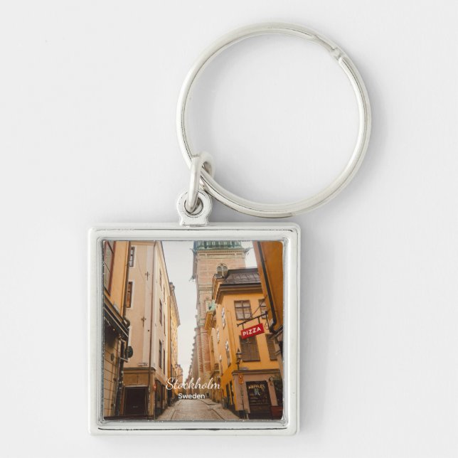 Chaveiro Centro Histórico, Estocolmo, Suécia Lembrança (Frente)