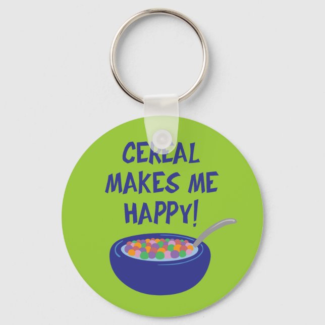 Chaveiro Cereal me deixa feliz (Frente)