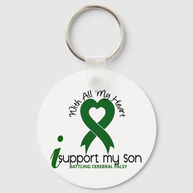 Chaveiro Cerebral Palsy I Support My Son (Frente)