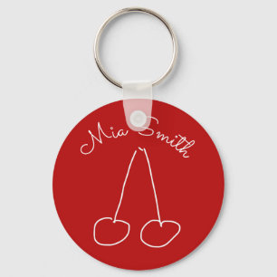 Chaveiro Cereja simples e minimalista